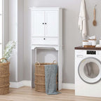 Spirich Bathroom Over the Toilet Storage Cabinet with Tilt-Out Cube, White - Image 5