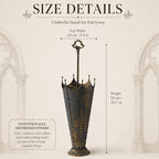 Vintage Umbrella Stand for Entryway, Metal Umbrella Holder - Image 2