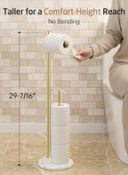KES 29" H Anti-Wobble Toilet Paper Holder Stand with 3X Weighted Base - Image 5