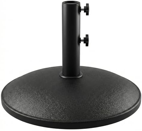 T&Jero 33 lb Round Heavy Duty Prefilled Patio Outdoor Market Umbrella Base Stand Weight for Outdoor, Black by TJero