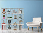 HUBSON Wire Cube Storage Organizer, Book/Toy/Craft/Potted Plants and Pet Closet Organizers, 16-Cube Freely Combinable Metal Grid Storage Shelves, White Plus Iron - Image 2