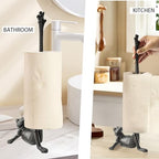 Frog Paper Towel Holder 16.5'' Cast Iron Paper Towel Holder Funny Toilet Paper Holder for The Floor or Counter in The Kitchen or Bathroom Bronze Rustic,Frog - Image 5