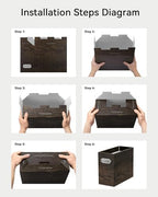 Oterri Portable Collapsible Cardboard File Box with Handle for Letter-Size - Image 6