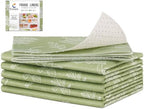 Cooyes Large Fridge Liners for Refrigerator, 17.7" × 36", Drawer & Shelf Liners for Kitchen Cabinets Non-Adhesive, Breathable Cloth Material, Non-Slip, Keep Produce Fresh Longer, 6 Pack, Sage Green by Cooyes