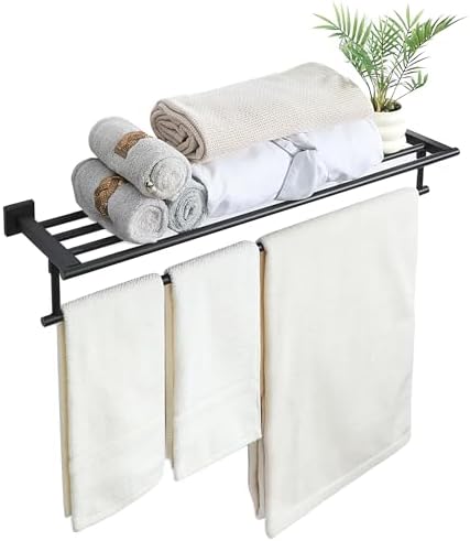 Alise 32 Inch Towel Racks for Bathroom Wall Mounted,Matte Black by Alise
