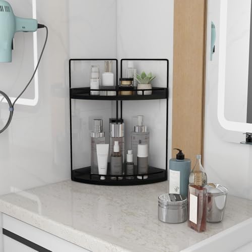 Dorhors Corner Bathroom Counter Organizer,Vanity Countertop Storage Shelf - Image 2