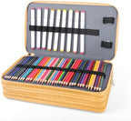 Vomgomfom 300 Slots Marker Case 4-Layer PU Leather, Handle, Yellow Flower - Image 4