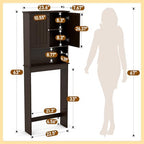 Over Toilet Storage Cabinet with Barn Door & Adjustable Shelves - Image 2