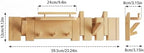 Mid Century Modern Wood Coat Rack Wall Mount with Shelf,7 Hooks, Natural - Image 5