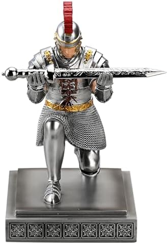 Roman Praetorian Warrior Knight Pen Holder Desk Ornament Silver by CYXStar