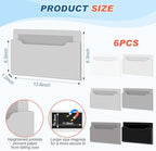 Fuutreo Magnetic Wall File Holder,6pcs,Achromatic Colors,Horizontal-large - Image 2
