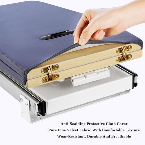 Pull Out Ironing Board,180° Rotatable Ironing Board,Pull Out Ironing Board for Sliding Drawer,with Heat Resistant Cover,Cabinet Mount,Load 20 Kg(Color2) - Image 3