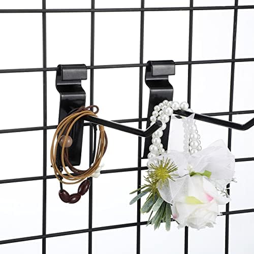 Oudain Gridwall Peg Hooks, Black Metal Hangers, 25 Pack, 4 Inch - Image 6