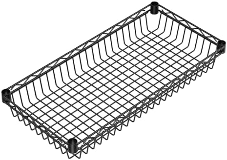 Golpart Basket Shelves Closet Rack with Wheels Metal Pantry Wire Shelf Unit - Image 6