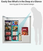 iSPECLE Freezer Organizer Bins - Small Storage Baskets for 7 Cu.Ft, 4 Pack - Image 5