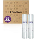 FoodSaver Heavy Duty Vacuum Sealer Rolls, 2 Pack XL 11" x 16' Rolls (32 Total Feet), Expands to 14", BPA-Free Bags for Storage, Sous Vide, Meal Prep by FoodSaver