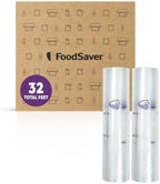FoodSaver Heavy Duty Vacuum Sealer Rolls, 2 Pack XL 11" x 16' Rolls (32 Total Feet), Expands to 14", BPA-Free Bags for Storage, Sous Vide, Meal Prep by FoodSaver