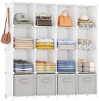 HOMIDEC Closet Organizers and Storage, 16 Cube Storage Organizer, White by DecorateYourHome