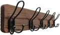 SKOLOO Coat Rack Wall Mount, Solid Wood Wall Mounted Coat Rack with Hooks, 24 Inch Wooden Coat Hooks for Wall, Rustic Entryway Hallway Organizer, Pre-Assembled, Wood Brown by SKOLOO