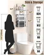 Towel Racks for Bathroom Wall Mounted - Bath Wall Towel Holder Set Above Toilet Storage, Rolled Towel Shelf Organizer for Small Bathroom All White, Wood Vertical Towel Rack for Bathroom Wall Decor - Image 6