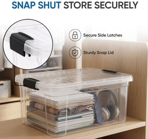 Superio 21 Quart Clear Plastic Storage Boxes with Lids, Stackable Organizer Containers, BPA-Free Storage Bins for Home, Office, School & Dorm, 1 Pack - Image 6