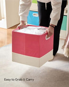 Storage Cube Bins | Macaron & White, 10.5"x10.5"x11", 6 Pack - Image 5