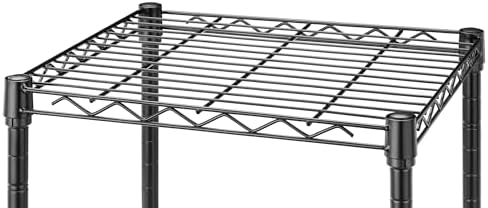 Whitmor 2 Tier Metal Storage Shelves, Heavy Duty Shelf with Basket, 150 lbs Capacity per Shelf, 300 lbs Total, Home Organizer for Kitchen, Garage, Bathroom, 15" L x 14" W x 15" H, Black - Image 4