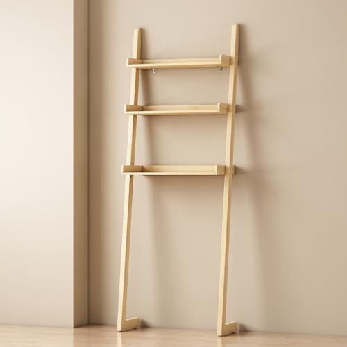 Solid Bamboo Over the Toilet Storage, 3-Tier Freestanding Toilet Shelf - Image 5