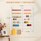 7-Tier Double Row Ribbon Storage Organizer , Wall Mounted Ribbon Organizer - Image 2