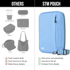 Scribbles That Matter - A5 Pencil Case Pouch + Journal Organizer - Large capacity Kawaii Pencil Pouch, Pen Case, Marker Case, Storage Journal Pouch Zippered Pocket Adjustable Shoulder Strap (7 x 10) - Image 6
