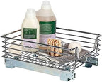Household Essentials Glidez Chrome-Plated Steel Extended Depth 1-Tier Sliding Under Sink Cabinet Organizer, Chrome by HouseholdEssentials