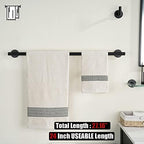 JQK Black Towel Bar, 27 Inch 304 Stainless Steel Thicken 0.8mm Towel Rack Bathroom, Towel Holder Matte Black Wall Mount, Useable Length 24 Inch, TB110L24-PB - Image 3