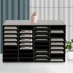 Desktop File Holder,Office Mailbox,Literature Organizer,Paper Organizer,Mail Sorter Organizer,Vertical Desktop Sorter,Black 36 Compartments Rectangular,for Classrooms,Families,Schools,Study Rooms - Image 6