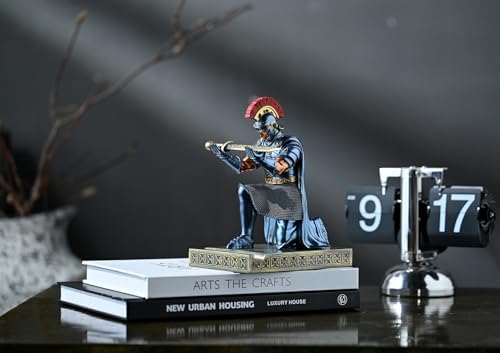 Roman Praetorian Prefect Warrior Knight Pen Holder Desk Ornament Blue - Image 6