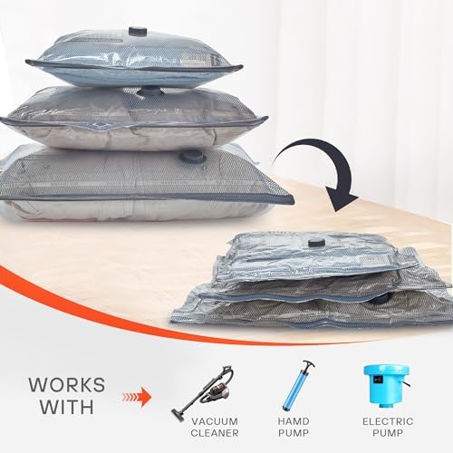 Vacbird 15 Pack Travel Vacuum Storage Bags - Pump Not Included, Vacuum Seal Bags for Clothing, Compression Packing for Clothes Luggage Suitcase Travel - Image 3