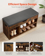 VEVOR Shoe Storage Bench with Padded Cushion, Entryway Bench with Hidden Storage, Holds up to 300 lbs, 31.7 x 12.0 x 17.5 Inches, for Entryway, Hallway, Living Room, Bedroom - Image 5