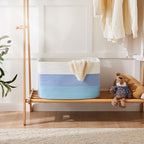 Artfeel Blanket Basket,Rectangle Woven Baskets for Storage,65L Laundry Basket for Decorative Nursery Blanket,Toys,Dirty Clothes and Magazine in Shelves,Baby Room,and Living Room - Image 4
