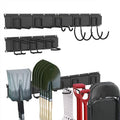 CBWLWJ Garage Tool Organizer Wall Mount, 64 inch Garage Wall Organizer, 660lbs Sturdy Garden Tool Organizer with 8 Adjustable Hooks, for Yard, Shed, Basement, Workshop(Black) by CBWLWJ