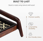 Anji Mountain Heavy Duty Waterproof Wooden Shoe Storage Mat Organizer/Boot Storage Tray Multi Use for Entryway with Coir, Black and Ivory Insert, 1 Tier, Fits 3 Pair (36.5" Wide) - Image 3