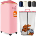 Laundry Basket with Wheels, 110L Large Rolling Laundry Hamper for Dorm by Fzzcvo