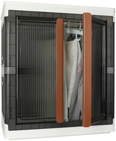 Wardrobe, Closet, Collapsible Storage Cabinet, Useful Box with Large Capacity, 37.5 Gal (142 L), Stackable, Easy Storage of Clothing, Installation Free by AssHMKITOfficial