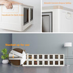 Storage Cabinet with Lids, Foldable Box, 8.4 Gallon (32L), With Double Door and Buckle, Collapsible, Underbed or Countertop Use, Classy For Father and Mother, Mike White - Image 6