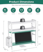 Desk Hutch Dorm with Adjustable Shelves and Side Pockets - Image 3