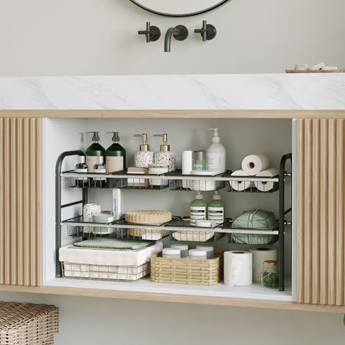 Under Sink Organizers and Storage,Expandable under cabinet organizer Shelf - Image 5