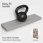 Solid Wood Floating Shelves for Wall 24 inch Grey, Wooden Bathroom Shelf - Image 5