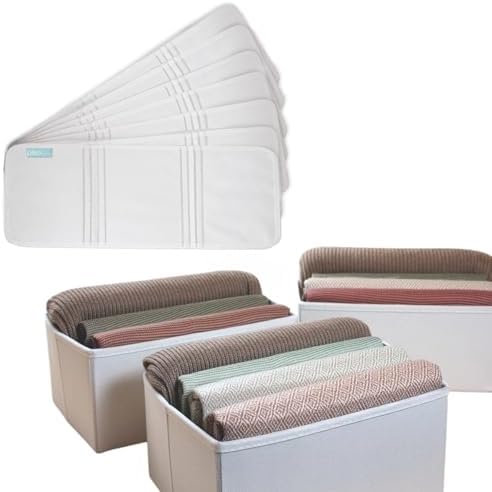 PLIIO 7-Pack Large Filers, Foldable Clothes Organizer - Durable Tshirt Folder - Shirt Folding Organizer for Wardrobe Drawer by COCHIC