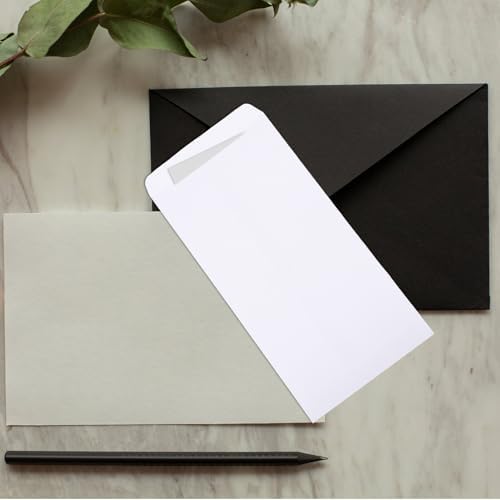 100Pcs Thickened Blank White Paper Envelopes for Business Cash Receipt Storage Tear-resistant Organizer Bags for Mailing Photo Voucher Protection - Image 4
