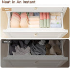 Criusia Drawer Organizer Clothes, 21 Pack Dresser Organizer for Baby Clothes, Underwear, Sock - Foldable Closet Organization and Storage Dividers Bins for Nursery, Bedroom (Oatmeal) - Image 6