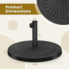 Tangkula 31.5 Lbs Umbrella Base, Heavy Duty Outdoor Umbrella Weight with Adjustable Knob for 1.5-1.9 inches Table Market Offset Pool Umbrella, Resin Patio Umbrella Stand for Poolside, Yard, Market - Image 3
