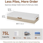 StorageWorks 7 Inch Low Profile Under Bed Clothes Storage Bins with Lids - Image 2